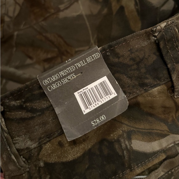 G&M Ontario Printed Twill Belted Cargo Shorts - Picture 5 of 6